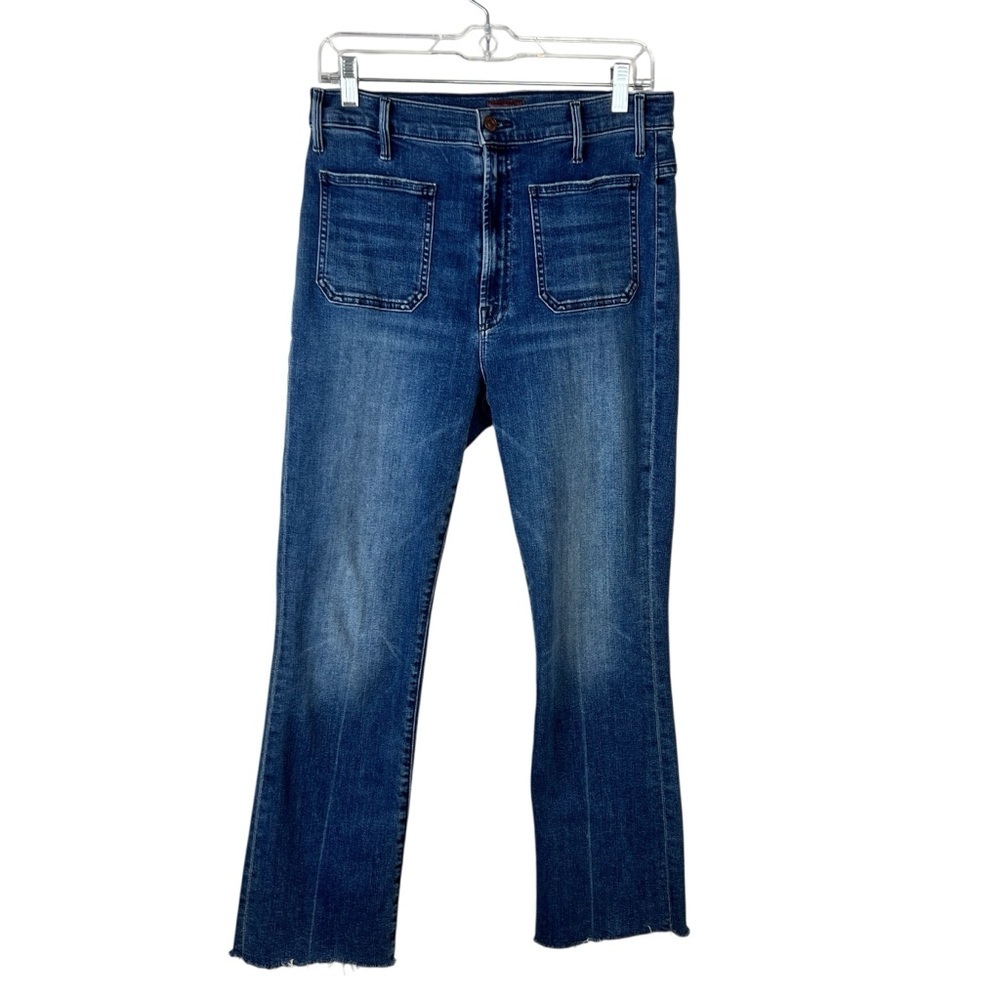 Mother Hustler Patch Pocket Ankle Fray Out For The Evening Jeans
